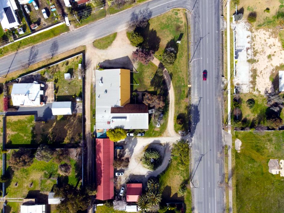 Aerial view of the motel at Albury Street